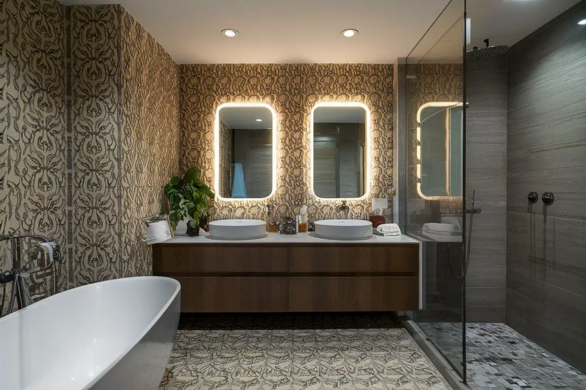 Modern Bathroom Wallpaper Ideas