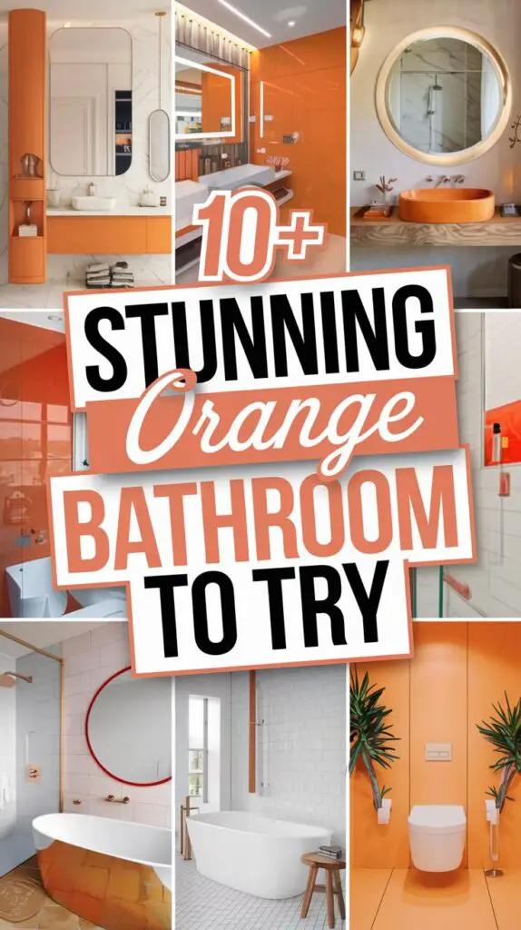 10 Stunning Orange Bathroom Ideas You’ll Want to Copy 11 Orange Bathroom Ideas