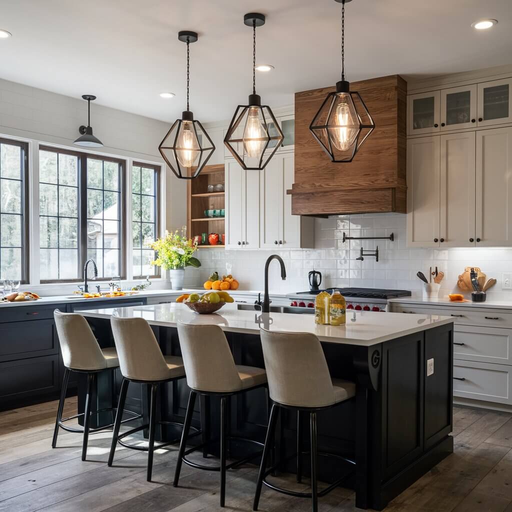 13 Kitchen Lighting Design Ideas That Will Illuminate Your Space 13 Explore energy-efficient kitchen lighting ideas that blend style and sustainability. This image showcases modern LED lights, smart lighting solutions, and eco-friendly pendant lighting options designed to illuminate your kitchen while reducing energy consumption. Perfect for those looking to enhance their kitchen's ambiance with practical and energy-saving choices.