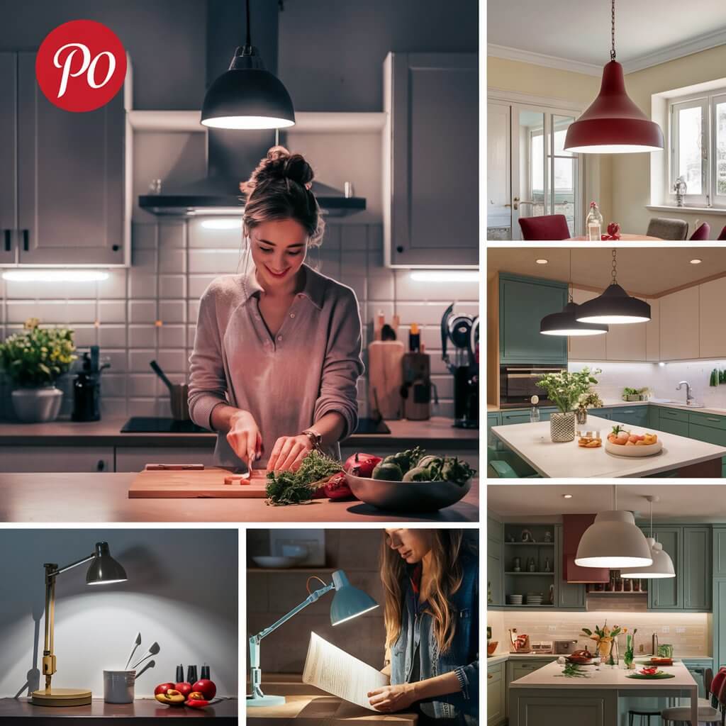 13 Kitchen Lighting Design Ideas That Will Illuminate Your Space 11 Modern kitchen lighting ideas showcasing a focus on task lighting with bright, focused lighting above countertops and work areas, providing ideal illumination for cooking and meal prep. Sleek pendant lights and under-cabinet lighting enhance functionality and style, offering both aesthetic appeal and practical lighting solutions for a well-designed kitchen.