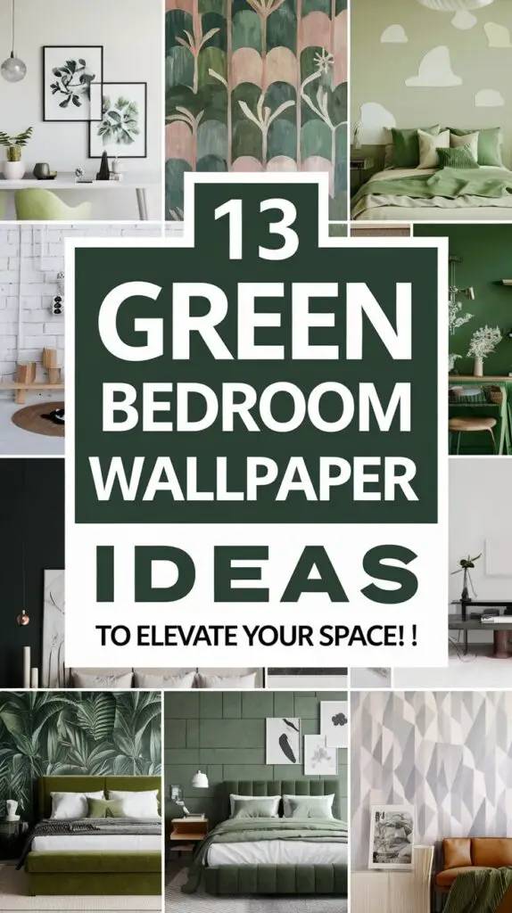 13 Stunning Green Bedroom Wallpaper Ideas You’ll Love 13 Green Bedroom Wallpaper Ideas