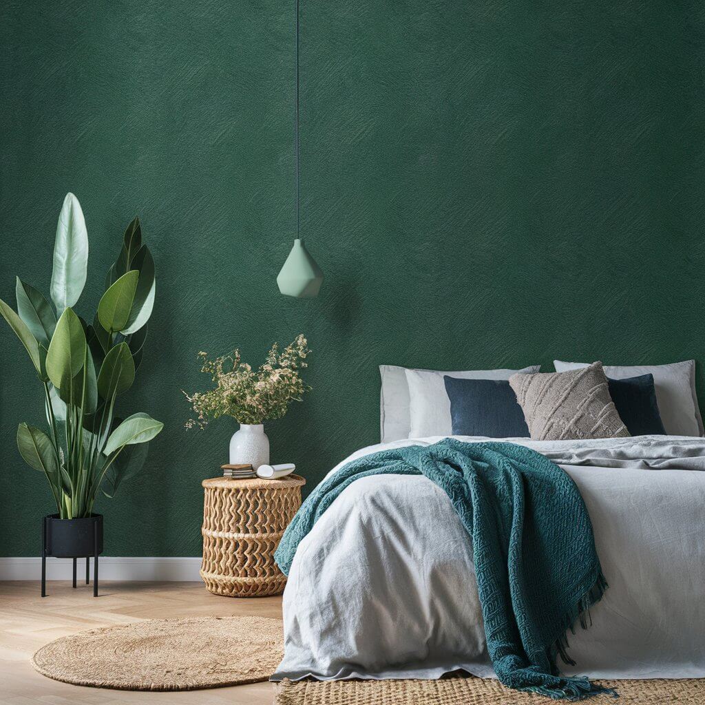 13 Stunning Green Bedroom Wallpaper Ideas You’ll Love 10 Textured Greens: Explore creative and soothing green bedroom wallpaper ideas featuring textured patterns. From deep forest hues to soft sage tones, these wallpapers add a calming, natural vibe to your space. Perfect for creating a serene and stylish bedroom environment, textured green wallpaper brings a touch of nature indoors while complementing various bedroom styles. Ideal for those seeking a fresh, eco-friendly aesthetic with depth and character, this wallpaper trend elevates your room's ambiance with subtle sophistication.