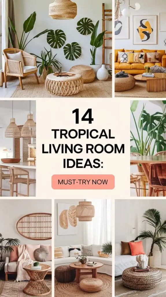 14 Creative Tropical Living Room Ideas to Spice Up Your Home Décor 15 tropical living room ideas