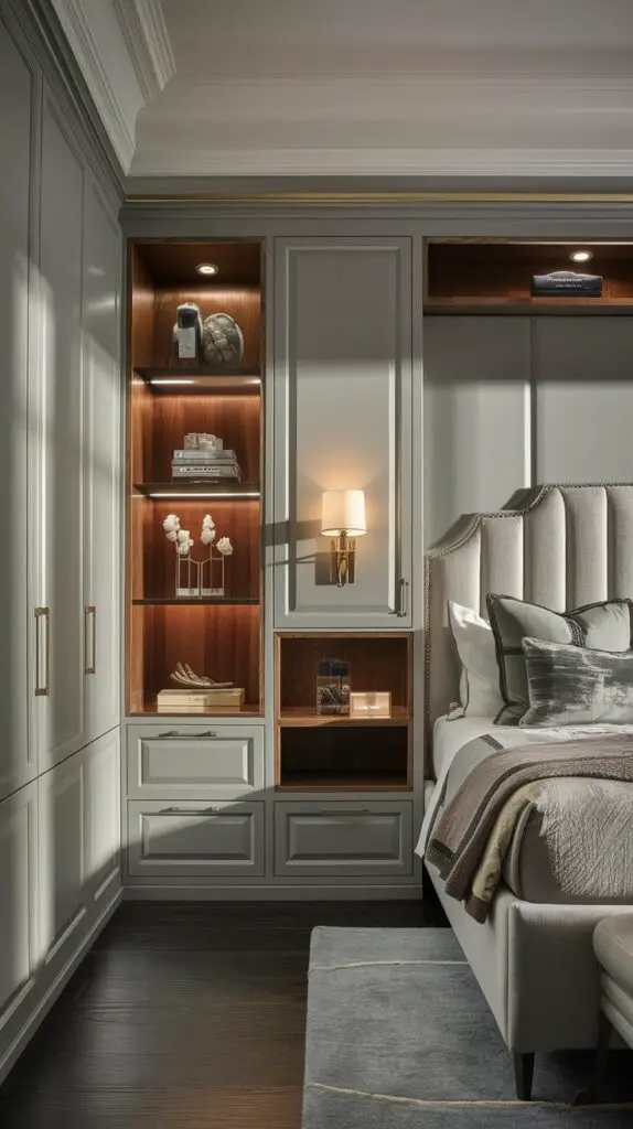15 Transitional Bedroom Ideas for Small Spaces 5 Built-In Storage