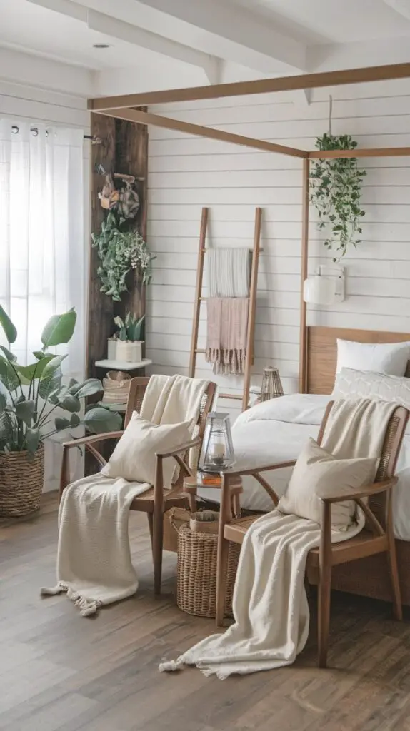 15 Cottage Core Bedroom Décor Ideas for a Cozy Retreat 12 Cozy Throws