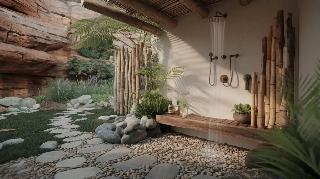 How to Create a Rustic Outdoor Shower with Natural Materials