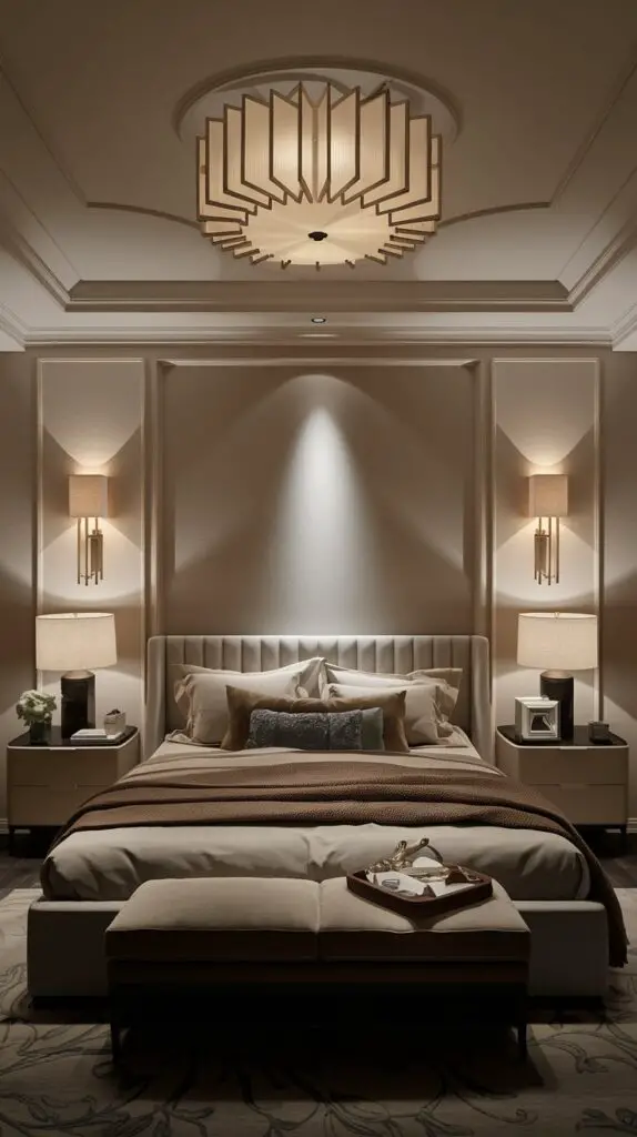 15 Transitional Bedroom Ideas for Small Spaces 3 Layered Lighting