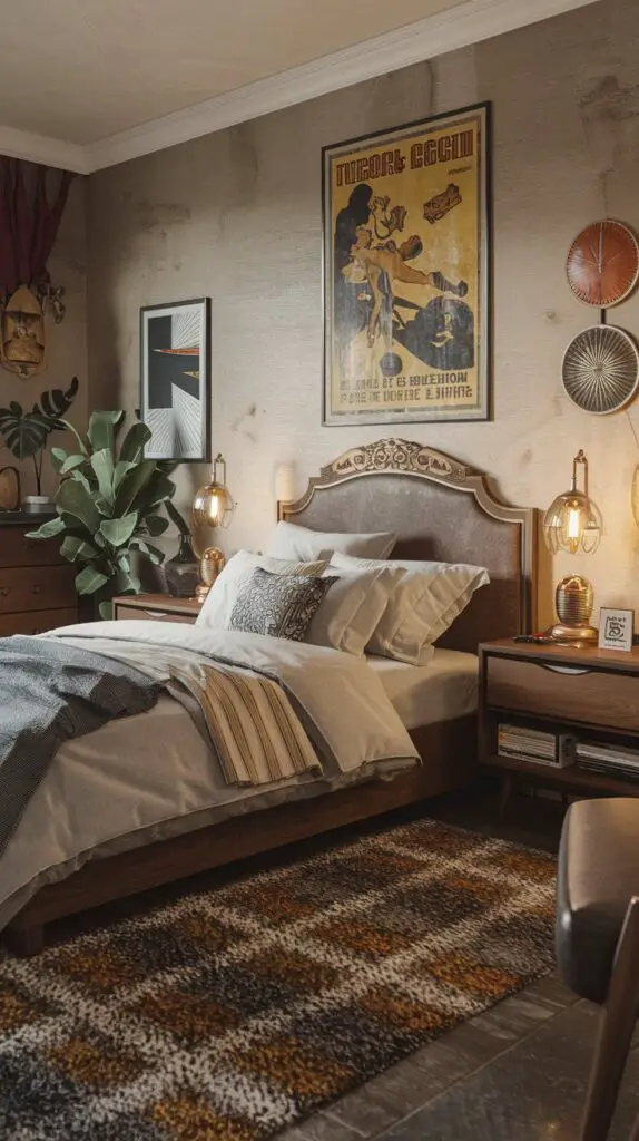 15 Retro Bedroom Décor Ideas to Transform Your Space 7 Shag Rugs