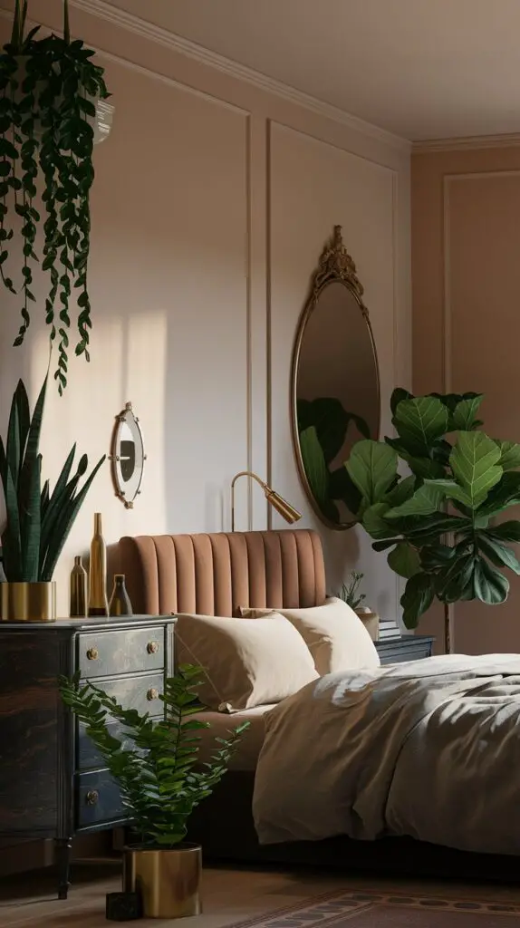 Transitional Bedroom plants
