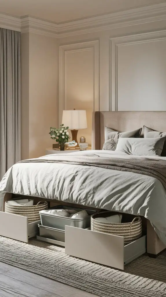 15 Transitional Bedroom Ideas for Small Spaces 10 Under-Bed Storage