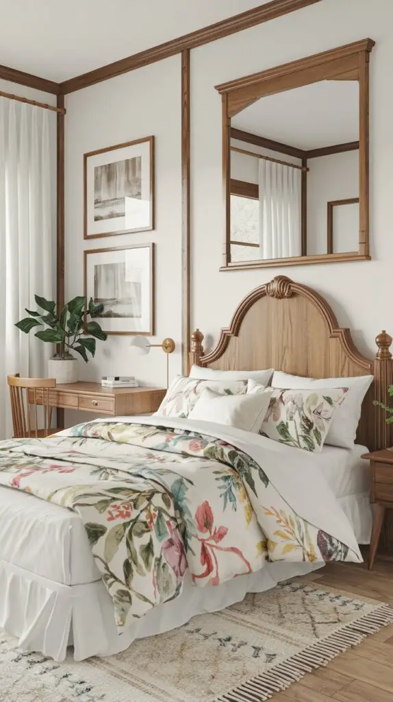 15 Cottage Core Bedroom Décor Ideas for a Cozy Retreat 10 Wooden Accents