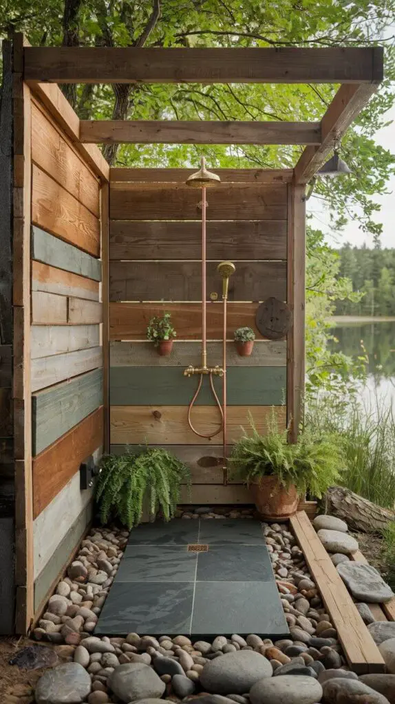How to Create a Rustic Outdoor Shower with Natural Materials? Let’s Get Dirty (But in a Good Way) 3 rustic outdoor shower ideas (3)