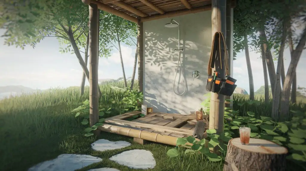 How to Create a Rustic Outdoor Shower with Natural Materials? Let’s Get Dirty (But in a Good Way) 1 rustic outdoor shower ideas (7)