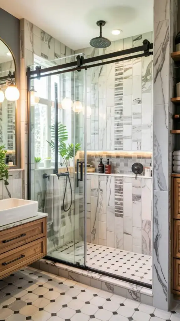 15 Stunning Glass Shower Doors Sliding Ideas for a Modern Bathroom 11 Customizable Glass Panels