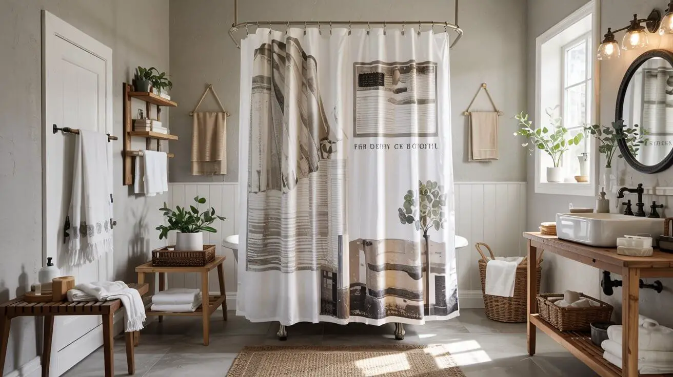 Farmhouse Shower Curtain Ideas