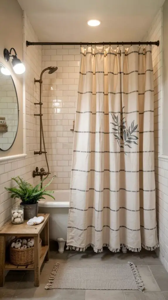 How to Style a Farmhouse Shower Curtain in a Modern Bathroom? 1 Pick the Right Farmhouse Shower Curtain