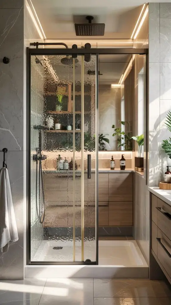 15 Stunning Glass Shower Doors Sliding Ideas for a Modern Bathroom 3 Textured Glass Options