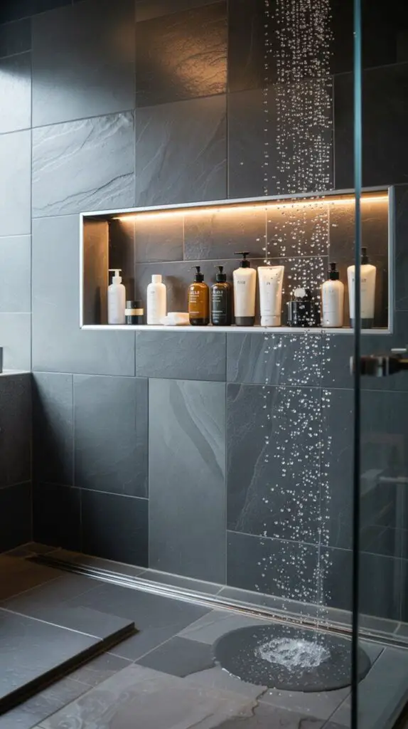 11 Bathroom Wet Room Ideas That'll Make You Want to Shower Twice a Day 7 Add a Built-In Shower Niche (Your Shampoo Will Thank You)