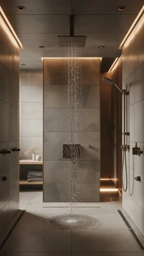 11 Bathroom Wet Room Ideas That'll Make You Want to Shower Twice a Day 8 Don’t Sleep on Ceiling-Mounted Showerheads