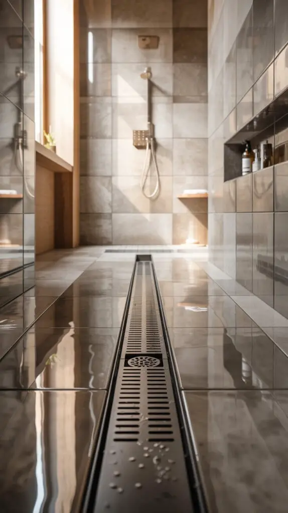 11 Bathroom Wet Room Ideas That'll Make You Want to Shower Twice a Day 4 Hidden Drains = Designer Vibes