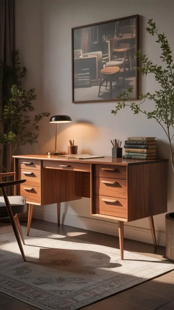 Vintage Writing Desk Ideas That’ll Make You Want to Write That Novel Already 3 Mid-Century Modern Throwback