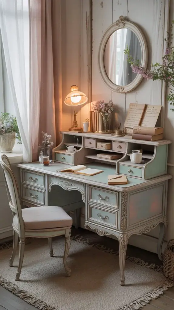 Vintage Writing Desk Ideas That’ll Make You Want to Write That Novel Already 6 Painted French Provincial Pieces