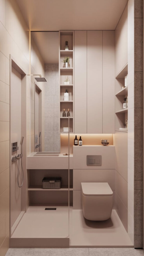 11 Bathroom Wet Room Ideas That'll Make You Want to Shower Twice a Day 9 Small Space Go Vertical, Baby