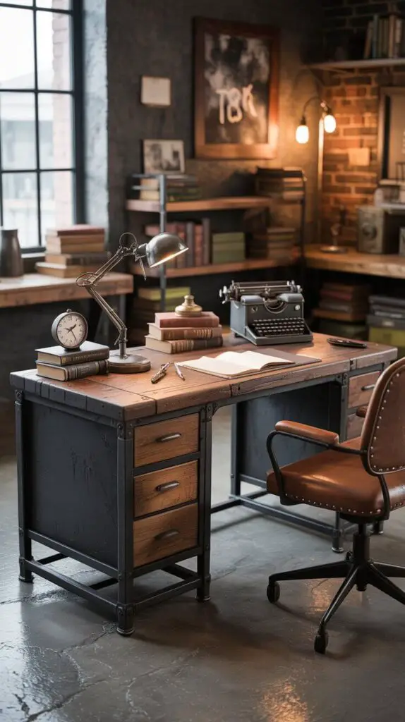 Vintage Writing Desk Ideas That’ll Make You Want to Write That Novel Already 5 The Industrial Mashup