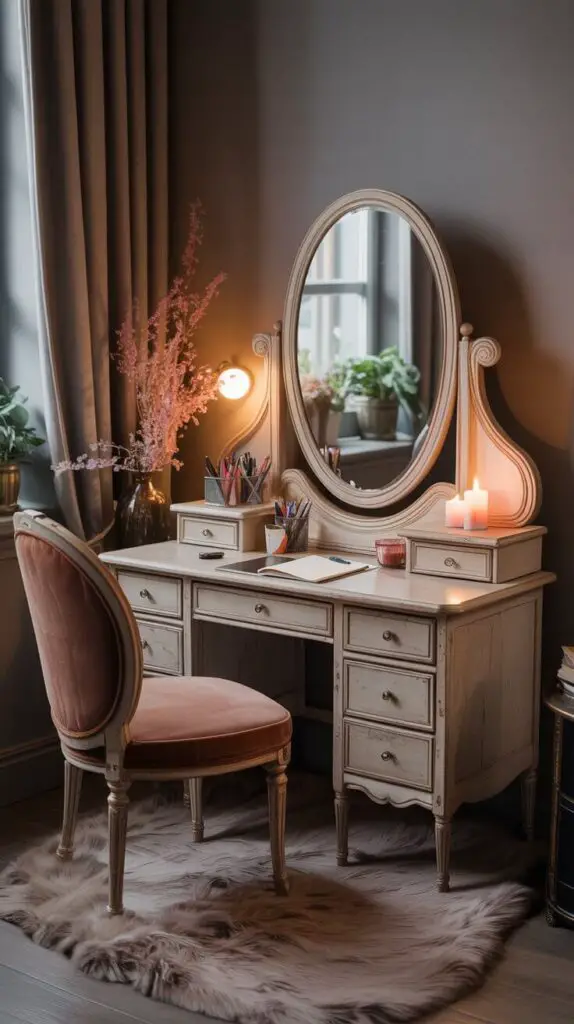 Vintage Writing Desk Ideas That’ll Make You Want to Write That Novel Already 9 Vintage Vanity Turned Writing Desk