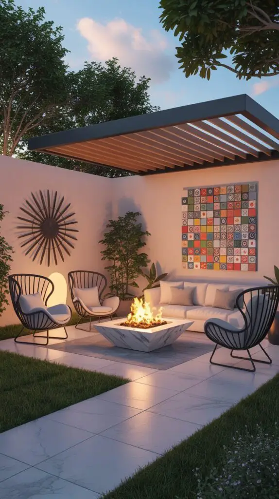 Modern Patio Decor Ideas That’ll Instantly Upgrade Your Outdoor Vibe 6 Add a Statement Piece (or Two)