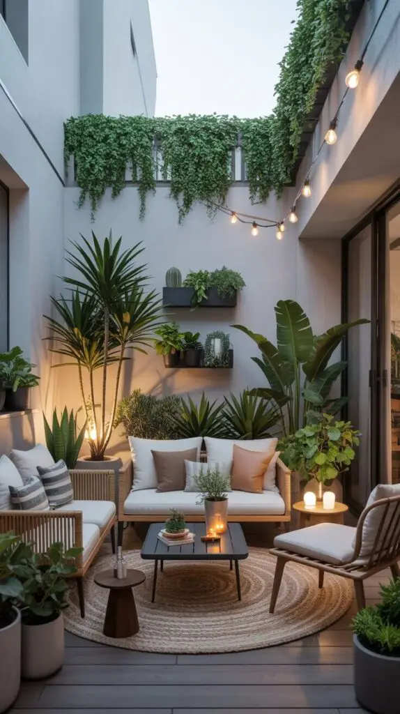 Outdoor Lounge Ideas: How to Turn Your Backyard Into a Chill Paradise 5 Bring in Greenery (Without Turning It Into a Jungle... Unless That’s Your Thing)
