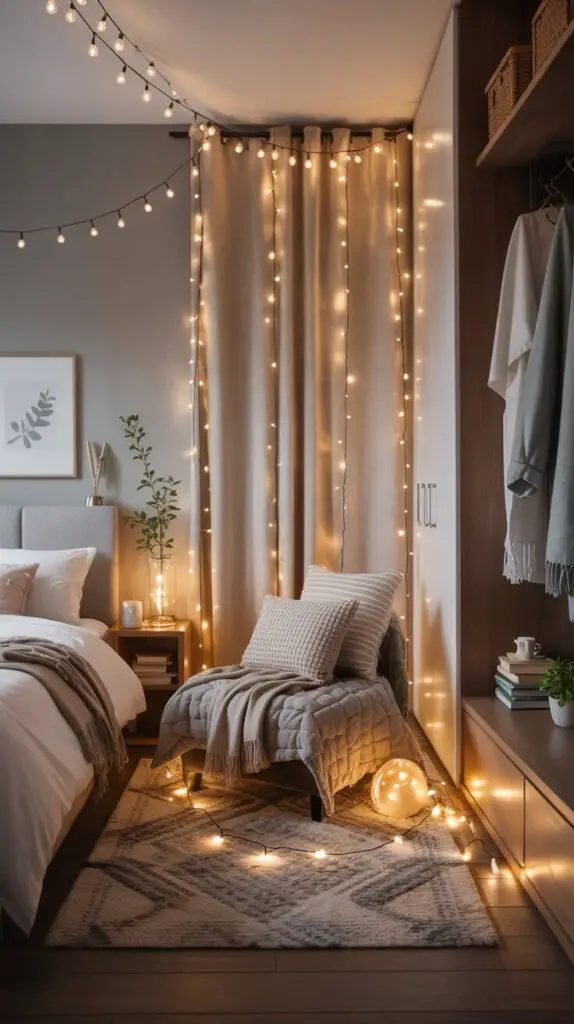 Cozy Small Bedroom Fairy Lights Decor Ideas: Because Who Doesn’t Want to Sleep in a Glowing Cloud? 6 Cozy Corners That Don’t Suck