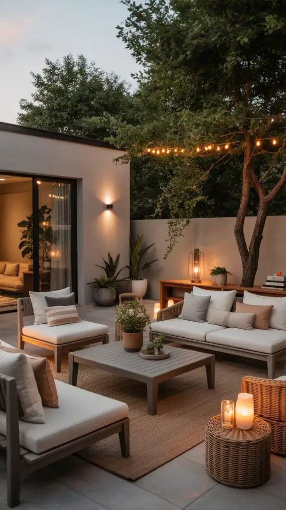 Modern Patio Decor Ideas That’ll Instantly Upgrade Your Outdoor Vibe 1 Cozy Meets Chic Start with Comfy Modern Furniture