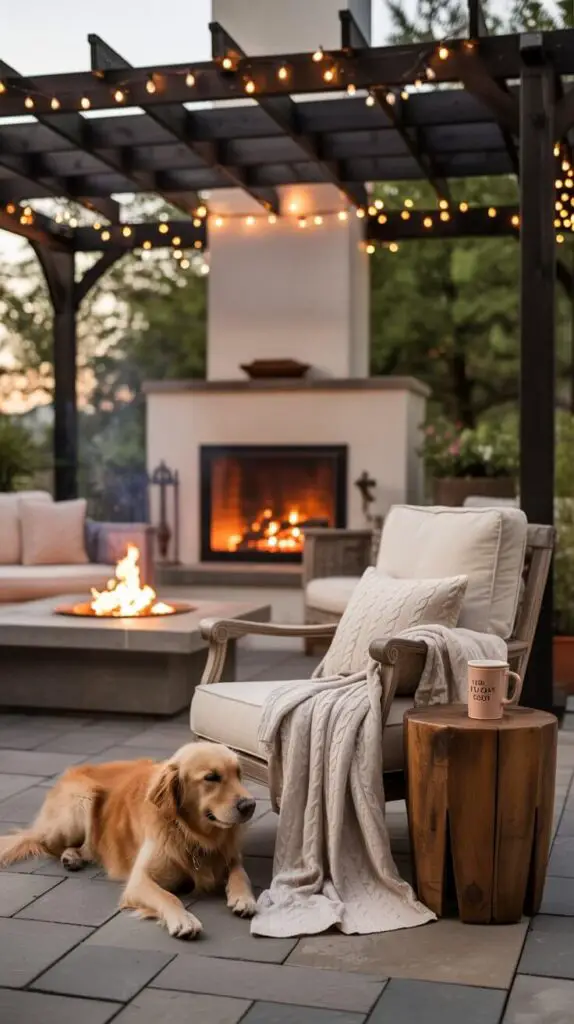 Covered Outdoor Patio Ideas That’ll Make You Never Want to Go Back Inside 8 Cozy Patio Covers with Fire Pits or Heaters