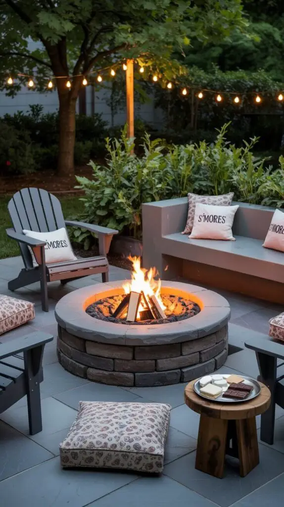 Backyard Seating Area Ideas That’ll Make You Want to Ditch the Couch 2 Fire Pit Circles Because S’mores Happen