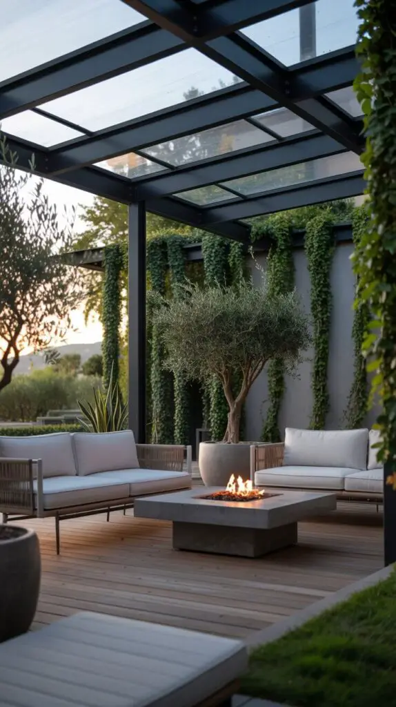 Covered Outdoor Patio Ideas That’ll Make You Never Want to Go Back Inside 6 Glass or Polycarbonate Roof Panels for That “Indoor-Outdoor” Feel