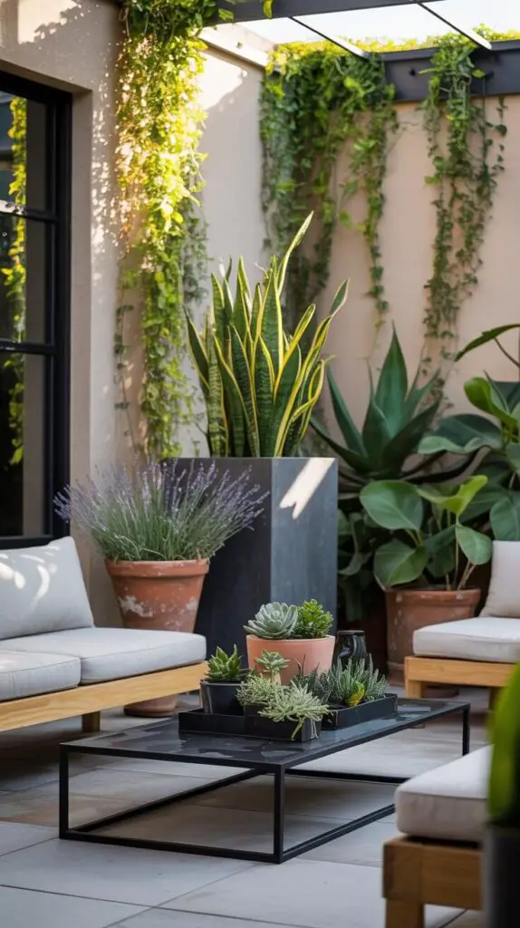 Modern Patio Decor Ideas That’ll Instantly Upgrade Your Outdoor Vibe 4 Go Green Plants Are the Ultimate Patio MVPs