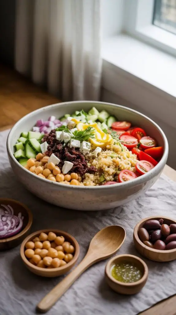 Mediterranean Quinoa Salad AKA “The One That Keeps You Full”