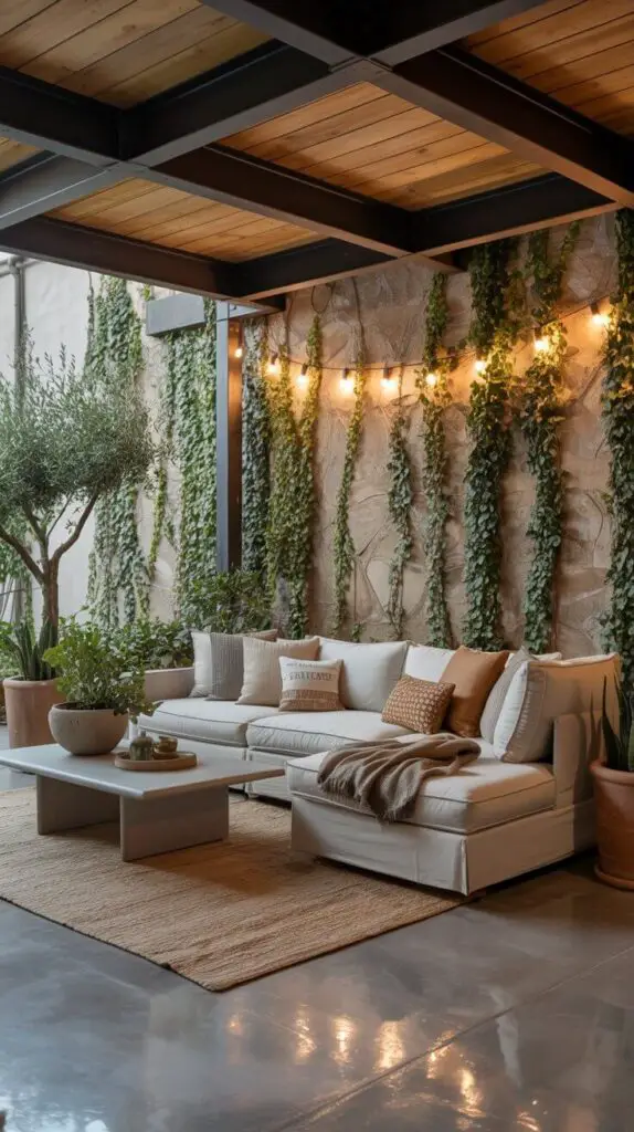 Covered Outdoor Patio Ideas That’ll Make You Never Want to Go Back Inside 11 Mix Materials for Texture and Style