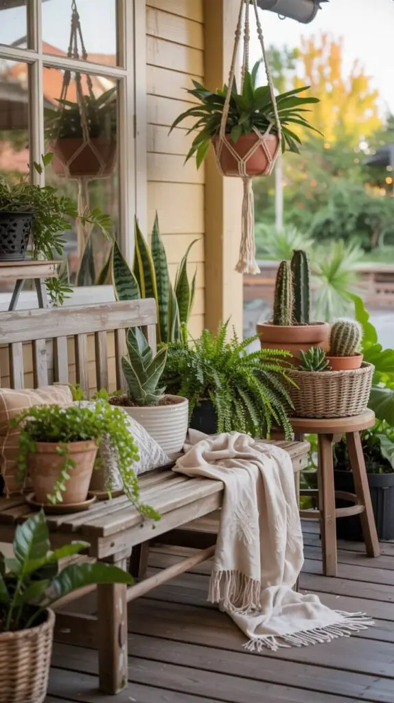 Boho Porch Outdoor Decor Ideas: Your Go-To Guide for a Laid-Back, Stylish Vibe 5 Plants on Plants on Plants