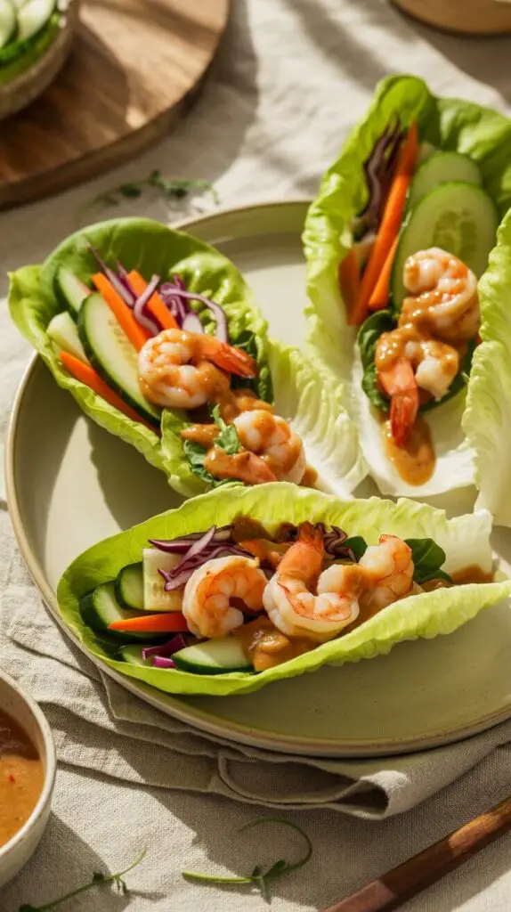 Easy Light Dinner Recipes That Won’t Leave You in a Food Coma 9 Shrimp Lettuce Wraps (Crispy, Crunchy, Clean)