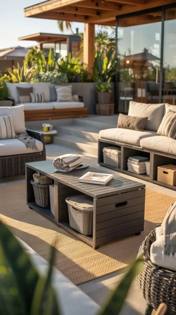 Outdoor Lounge Ideas: How to Turn Your Backyard Into a Chill Paradise 9 Storage Without the Eyesore