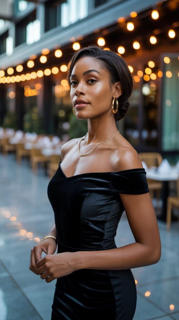 Dinner Outfits for Black Women: Slay Every Night Out Like the Queen You Are 2 The Classic “Little Black Dress” – But Make It Melanin-Friendly