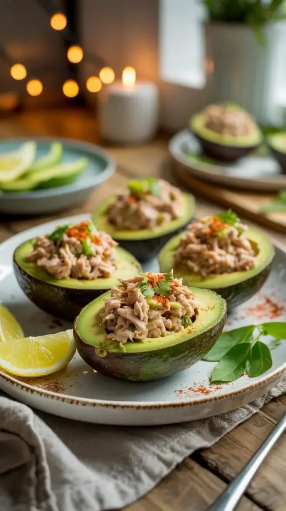 Easy Light Dinner Recipes That Won’t Leave You in a Food Coma 7 Tuna Stuffed Avocados (Fancy But Lazy)