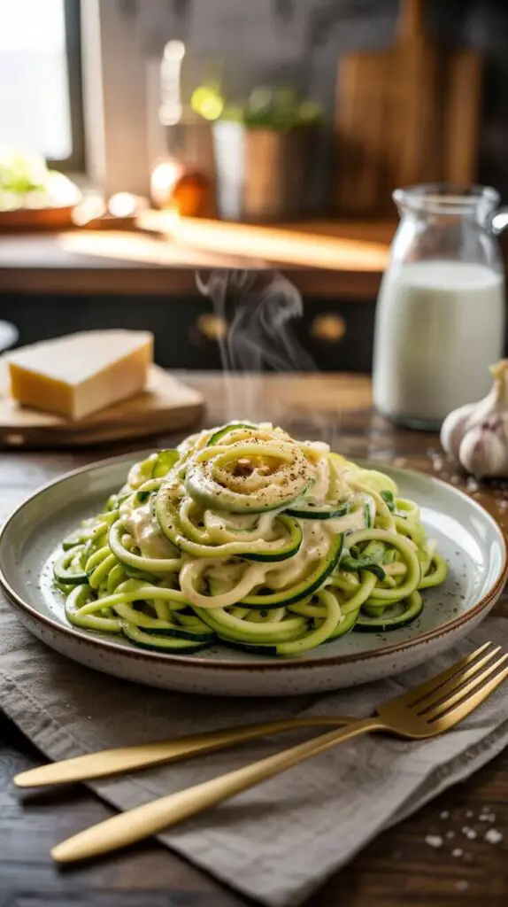 Zucchini Noodle Alfredo (Without the Sad Vibes)