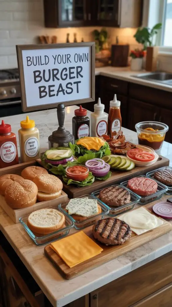 👩‍🍳 DIY Burger Bar Perfect for Lazy Hosts