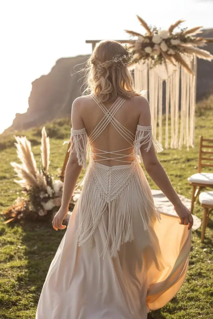 Boho Wedding Dress Ideas That’ll Make You Say “I Do” to the Dress 4 Back It Up Statement Backs FTW