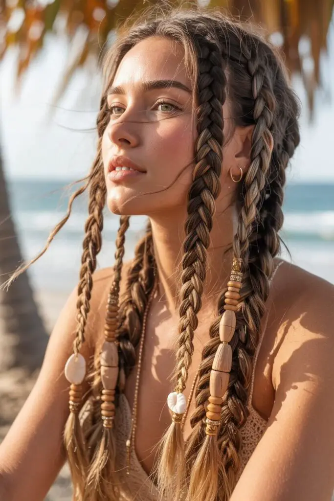 Boho Braids Hairstyles Ideas: 13 Effortlessly Cool Looks You’ll Wanna Try ASAP 12 Beaded Boho Braids