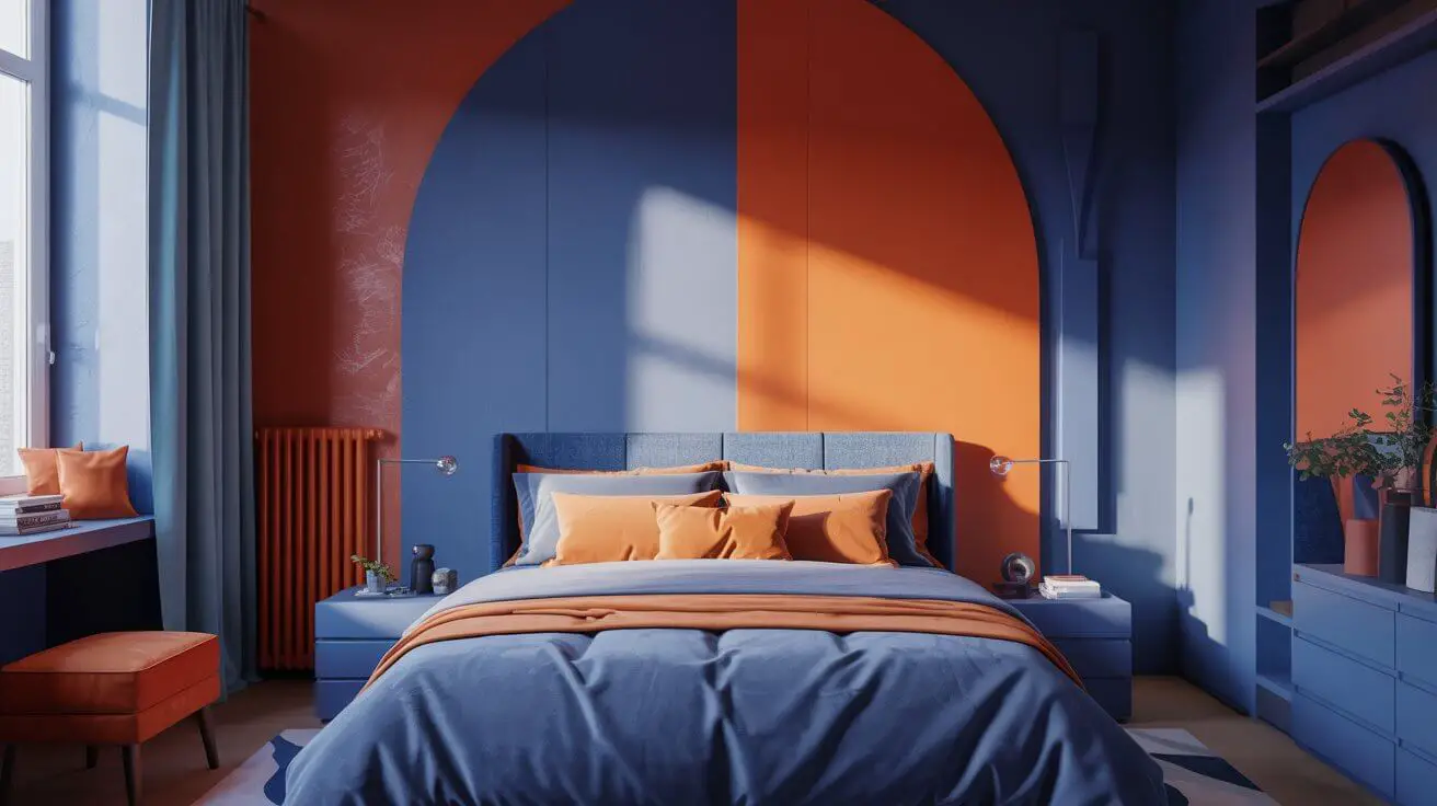 Blue and Orange Bedroom Ideas