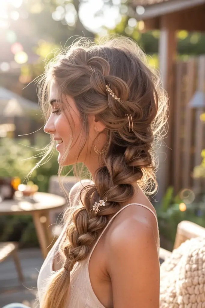Boho Braids Hairstyles Ideas: 13 Effortlessly Cool Looks You’ll Wanna Try ASAP 7 Boho Braid Bun Combo